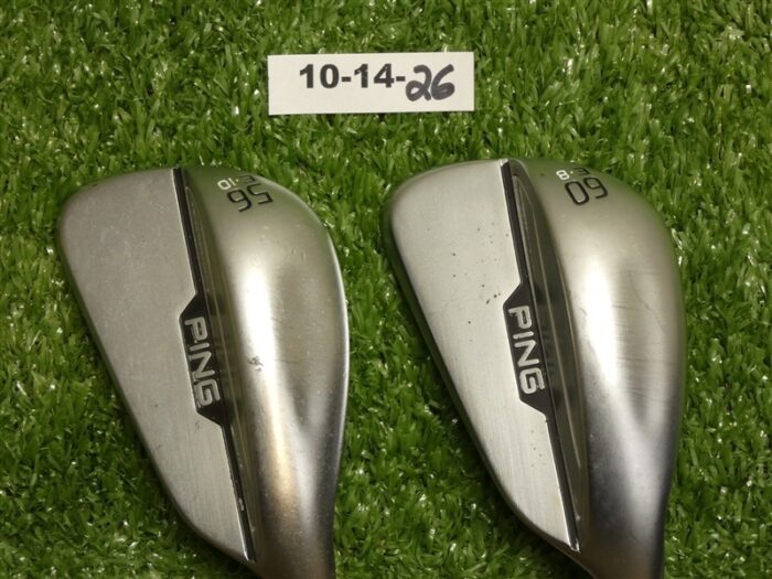 Ping S159 Chrome 56/60* 10/8* Sand/Lob Wedge Set E Grind ZZ 115 Steel Black Dot