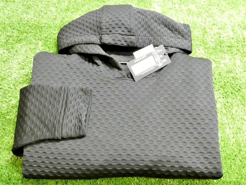 FootJoy Mens Textured Knit Hoodie Golf Pullover Black 35191