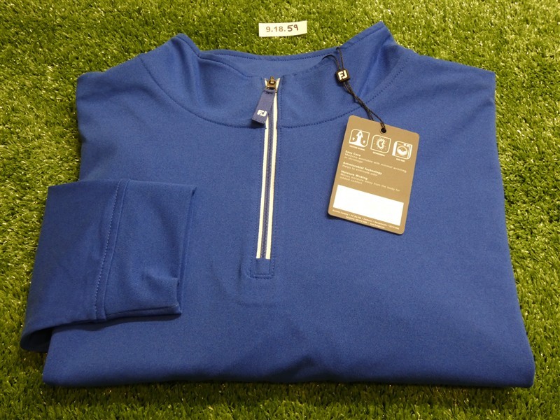 FootJoy Mens Approach Quarter-Zip Golf Pullover Midnight Blue Large 30492