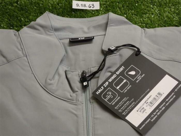 FootJoy Mens Half-Zip Long Sleeve Golf Windshirt Grey Large 37759