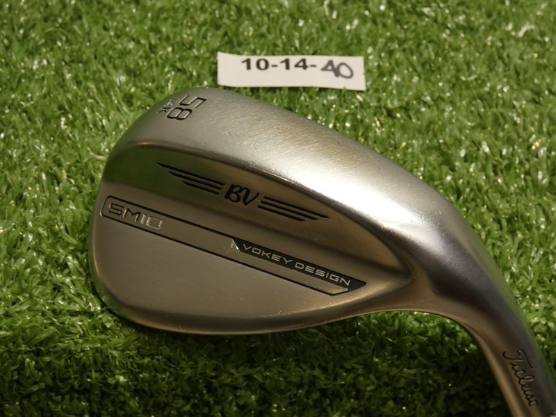 Titleist Vokey SM10 Tour Chrome 58* 14* Lob Wedge K Grind Dynamic Gold Steel