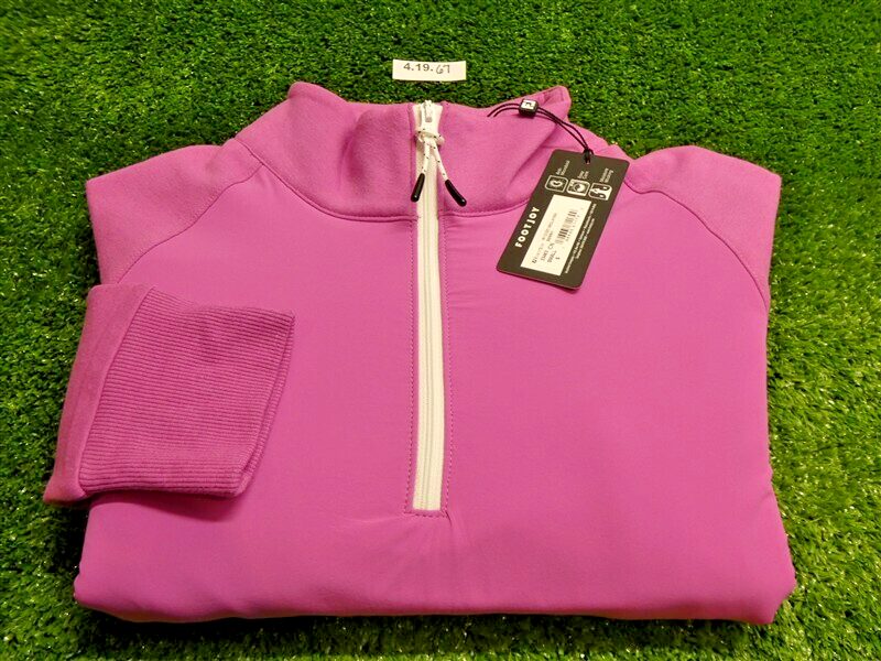 FootJoy Womens Hybrid Quarter-Zip Golf Pullover Berry Small 33463