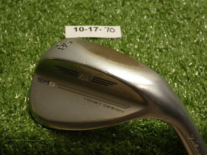 Titleist Vokey SM9 Tour Chrome 58* 14* Lob Wedge K Grind NS Pro 120 Stiff Steel