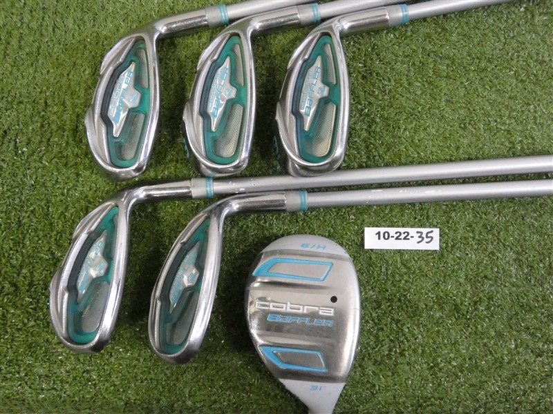 Cobra Baffler Womens Combo Irons 6H, 7-P & S 45g Ladies Graphite