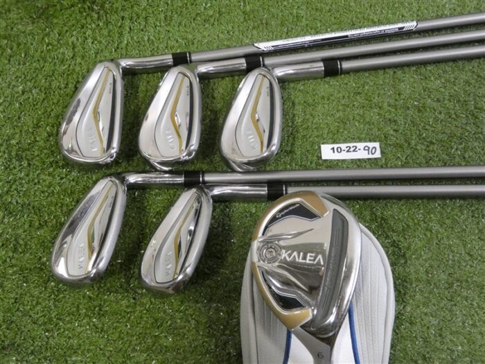 TaylorMade Kalea Gold Womens Combo Irons 6H, 7-P & S 40 Soft Ladies Graphite