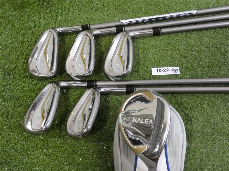 TaylorMade Kalea Gold Womens Combo Irons 6H, 7-P & S 40 Soft Ladies Graphite