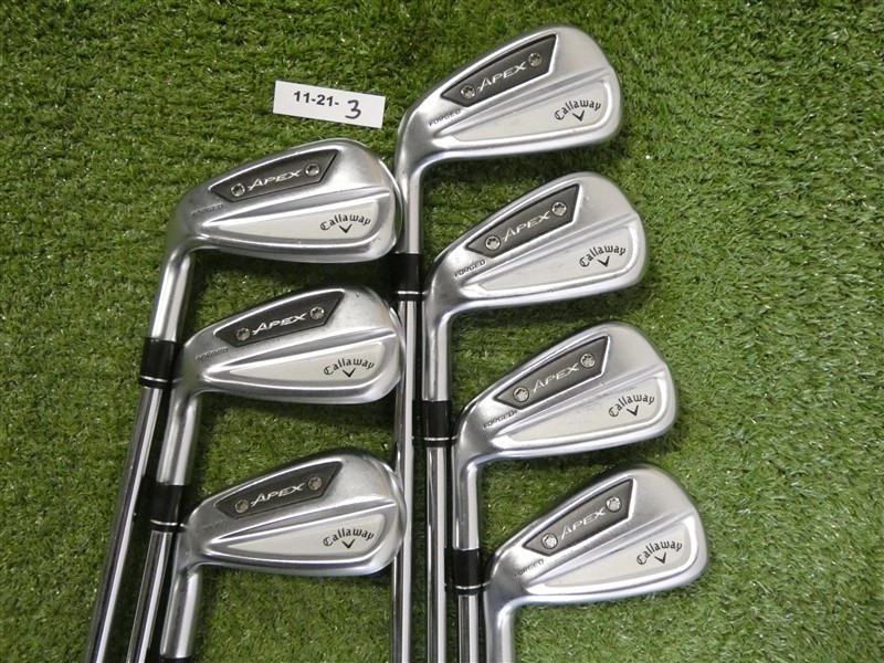 Callaway Apex Ai300 Left Hand Irons 5-P & A DG Mid 90 S300 Stiff Steel Mid Grips