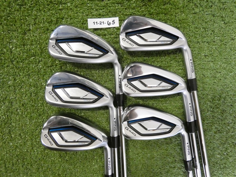 PING G440 Irons 6-W & U AWT 3.0 Regular Steel Black Dot with Mid Grips Excellent