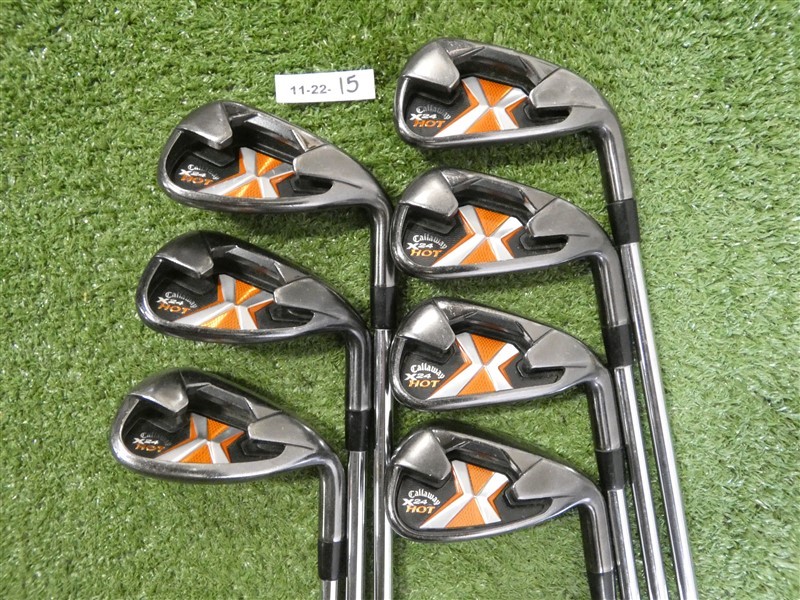 Callaway X-24 Hot Irons 5-P & S Uniflex Steel 2* Upright +1″
