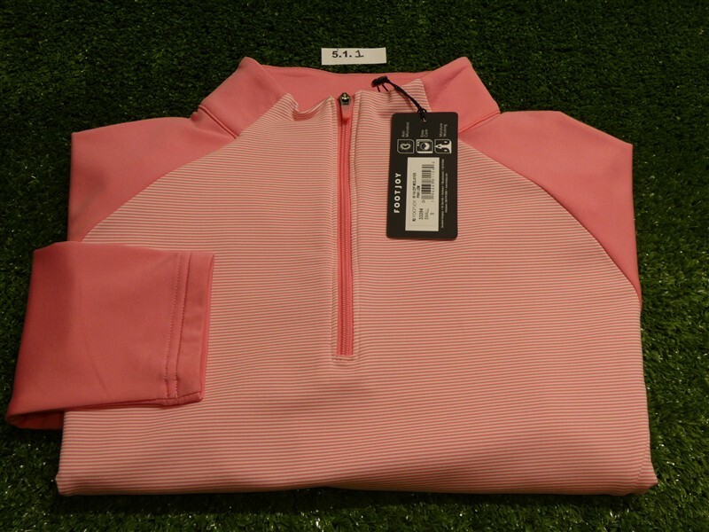 FootJoy Womens Midlayer Quarter-Zip Golf Pullover Pink Lemonade Small 33394