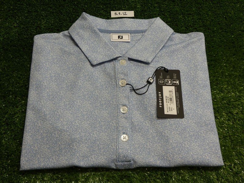 FootJoy Womens Speckle Golf Shirt Blue Jay/White Small 33453