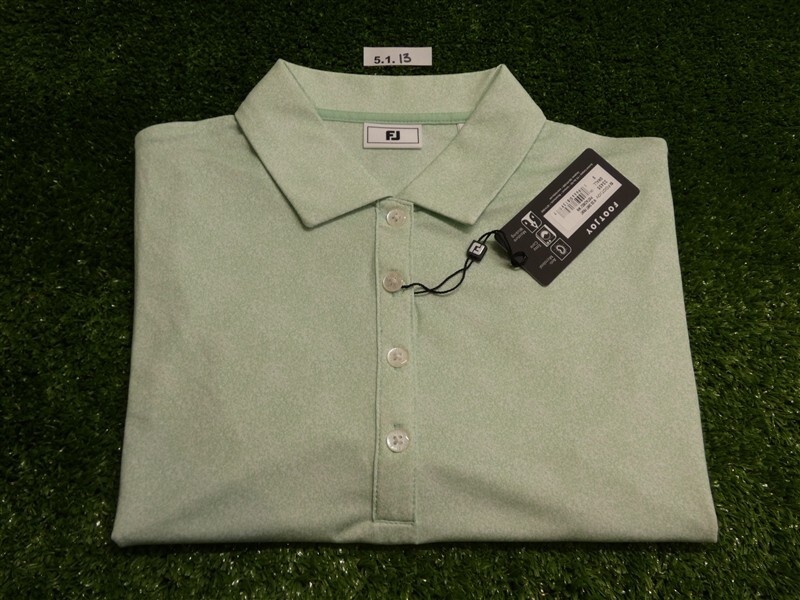 FootJoy Womens Speckle Golf Shirt Pistachio Green/White Small 33455