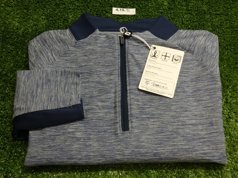 FootJoy Womens Space Dye Quarter-Zip Golf Pullover Navy Small 30618