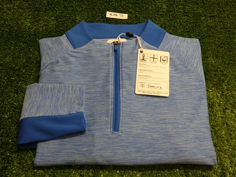 FootJoy Womens Space Dye Quarter-Zip Golf Pullover Aqua Blue Small 30616
