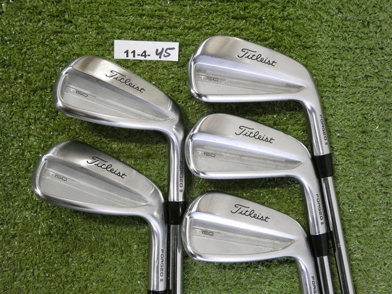 Titleist 2023 T150 Forged Irons 6-P AMT Black S300 Stiff Steel Excellent