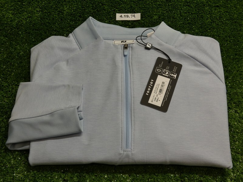 FootJoy Womens Space Dye Quarter-Zip Golf Pullover Skyway Blue Small 33460