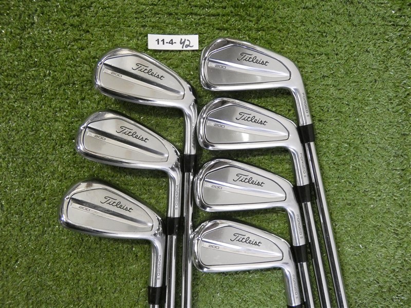 Titleist 2023 T200 Forged Irons 4-P AMT Tour White S300 Stiff Steel