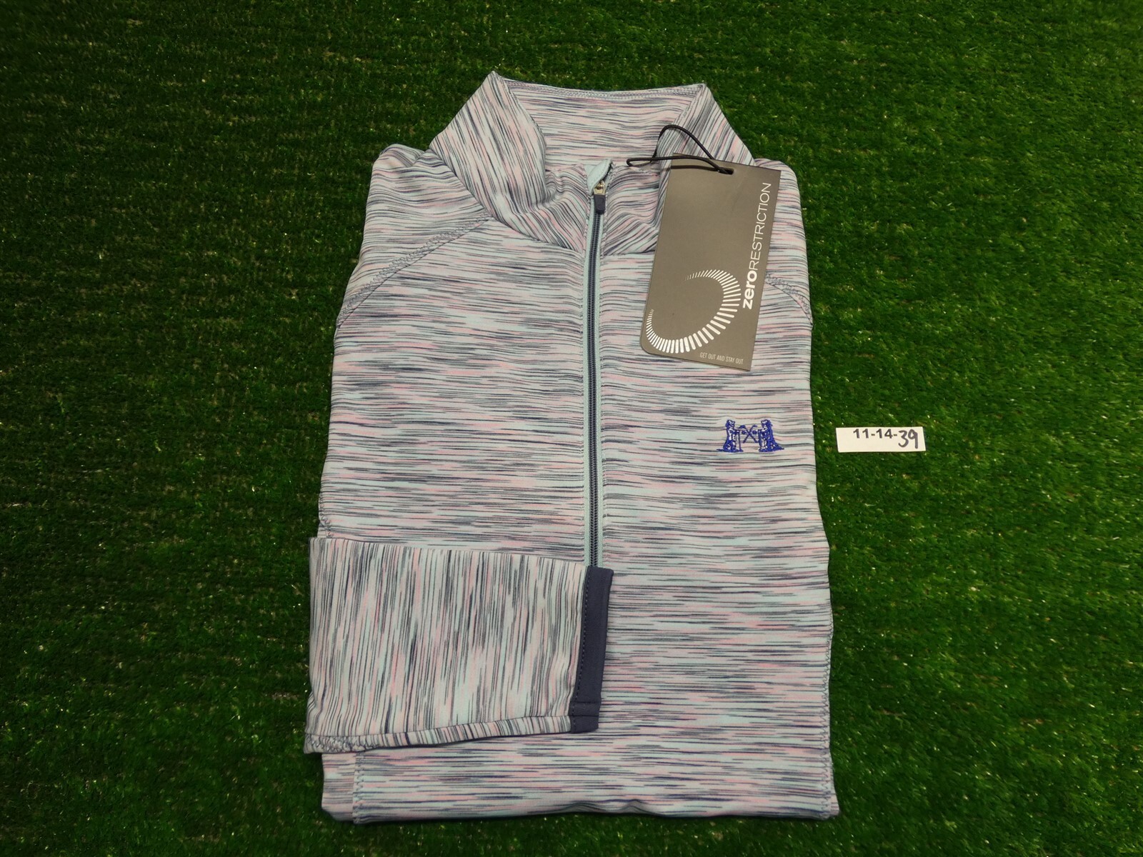 Zero Restriction Womens Zip Mock Golf Pullover NGLA Logo Heavenly X Small New