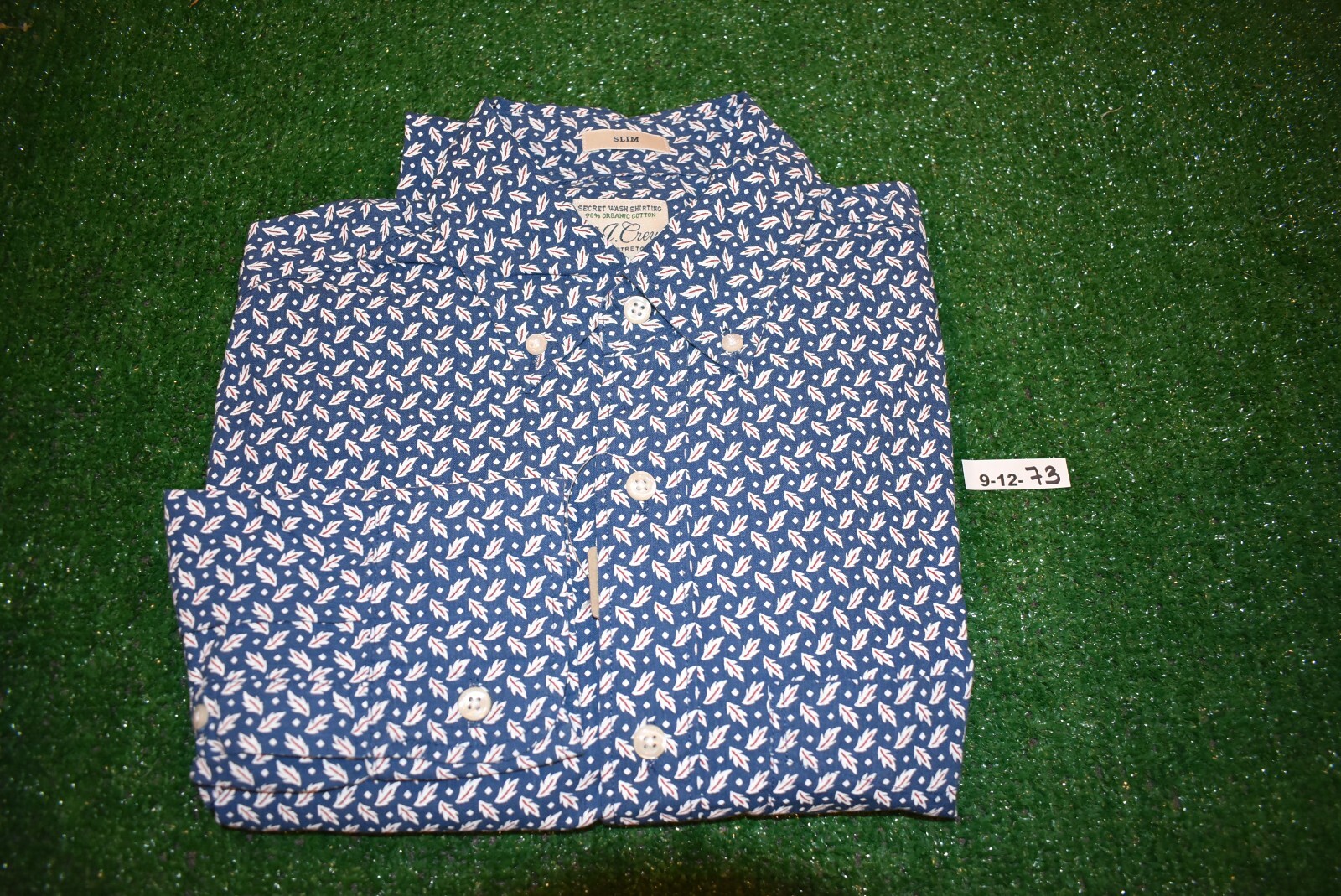 JCrew Men’s Slim Fit Stretch Secret Wash Cotton ButtonDown Blue Shirt XSmall NWT