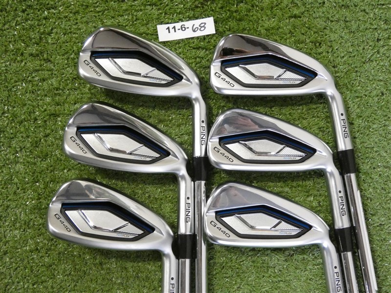 PING G440 Irons 5-W AWT 3.0 Regular Steel Black Dot Excellent