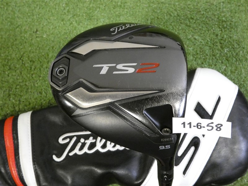 Titleist TS2 9.5* Driver HZRDUS Smoke 60g 6.0 Stiff Graphite with HC Excellent