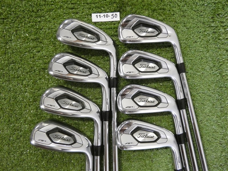 Titleist 718 AP3 Irons 4-P & 48* W AMT Black S300 Stiff Steel
