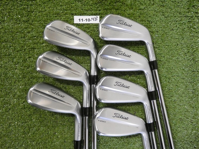 Titleist 2025 T250 Forged Irons 5-P & 48* W AMT Black Stiff Steel Excellent