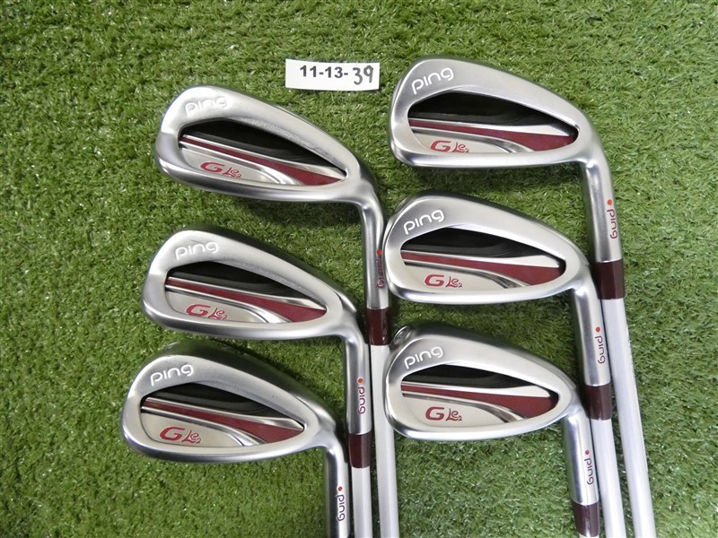 PING G Le2 Womens Irons 7-W, U & S Lite Ladies Graphite Red Dot 1* Flat Mint