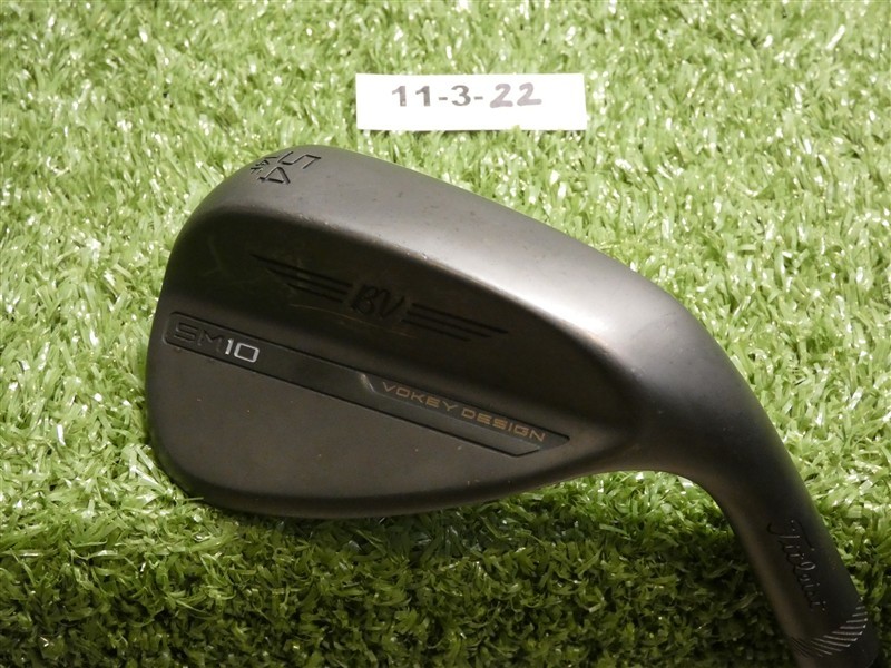 Titleist Vokey SM10 Jet Black 54* 14* Sand Wedge F Grind Dynamic Gold Steel Mint
