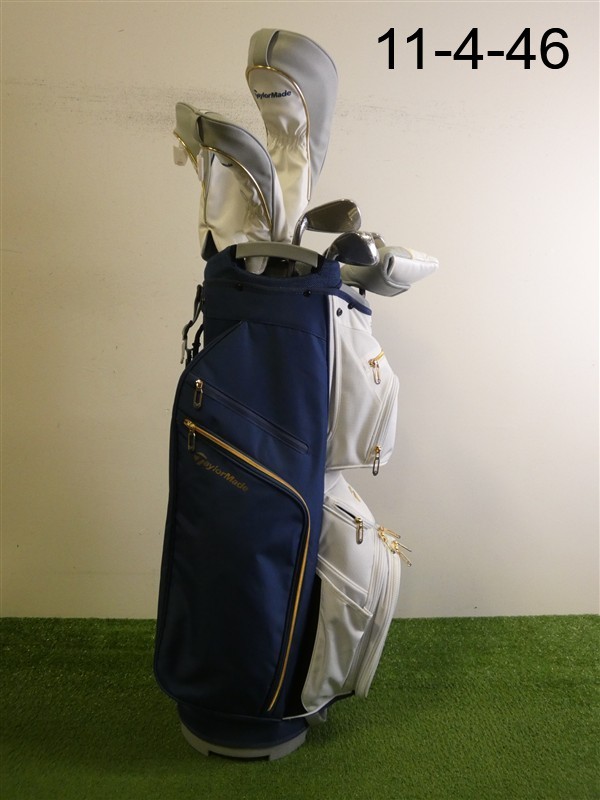 TaylorMade Kalea Gold Womens Blue/White Ladies Complete Golf Set w Cart Bag New