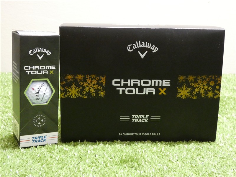 Callaway Holiday Pack Chrome X Triple Track White Golf Balls 2 Dozen New