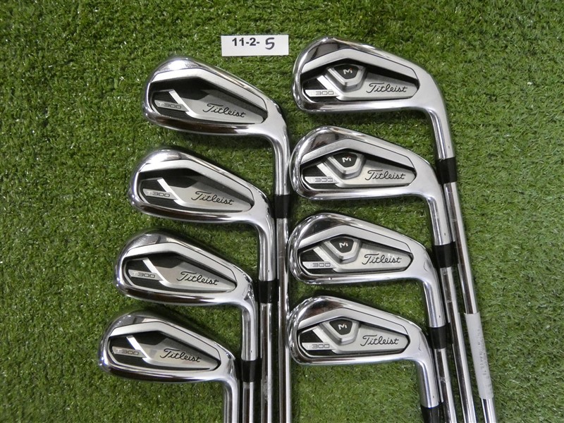 Titleist 2021 T300 Irons 4-P & 48* W AMT Red R300 Regular Steel Excellent